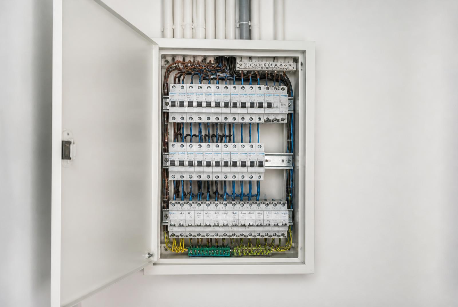 Nieuwe groepenkast netjes bedraad door Montageservice Burger